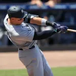アーロン・ジャッジ　打率.411(MLB1位) 本塁打7本(MLB3位)  打点25(MLB1位) OPS1.231(MLB1位)