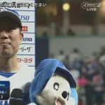 松葉貴大(34)　今日　8.1回　奪三振4　与四死球0　自責点2