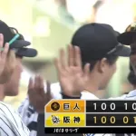 【阪神対巨人5回戦】阪神が6-2で巨人に勝利!77年ぶり開幕から巨人戦5戦5勝!今季最長6連勝で2位・広島と1・5差に拡大!8回に大山悠輔がV打!