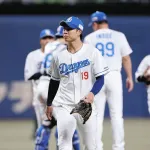高橋宏斗（チュ）5登板1勝3敗 防御率4.61 奪三振率5.93 K/BB2.25 WHIP1.43