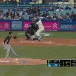 佐々木朗希に援護点！ドジャースが１回裏にテオスカー・ヘルナンデスのタイムリーなどで２点を取り逆転！！！！！！！！！！！！