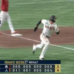 巨人、あと1球で引き分けから急にサヨナラ勝ち！ キャベッジ激走ｗｗｗｗ