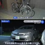 下り坂で速度出ていたか…横断歩道で自転車の15歳少年が車とぶつかり意識不明の重体 助手席のドア付近大きくへこむ