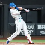 日本ハム・野村佑希が追加点となる中越え適時二塁打　「うまく反応して打つことができました」