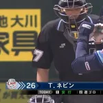 西武４番ネビン、勝ち越しのタイムリー！