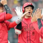 カープ秋山、阪神村上から1号先頭打者ホームラン!中村奨成との『1番センター』争奪戦が激化!!