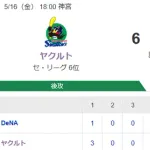 【試合結果】ヤクルト6-8DeNA　リリーフ打たれ逆転負け…内山2号3ラン