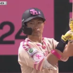 ４番中村晃 .290(6位)7点(35位)出塁率.389(2位)OPS.736(12位)