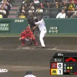 【阪神対広島8回戦】阪神、５回裏１アウト満塁からワイルドピッチと大山の２点タイムリーで３点追加！リードを４点に広げる！！！！！！！！！！！！