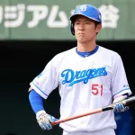 上林 誠知(ﾁｭ)　率.284 本5 点19 盗7 OPS.786