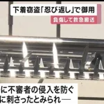 【悲報】下着泥棒さん、「忍び返し」にひっかり大量出血、緊急搬送されたのちに逮捕
