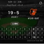 【悲報】オリオールズさん、8回裏に13点取られてしまう