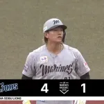 山本大斗タイムリー！今季得点圏無失点の今井から得点を奪い3点差！