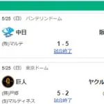 5/25セ順位 神-巨-広-横=-//-==中====ヤ