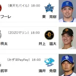 6/3(火)予告先発　有原航平×涌井秀章　有原は交流戦では3勝無敗 防御率1・42と相性抜群！！