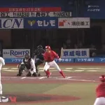 一打勝ち越しの大ピンチで小野がピッチャーライナーをナイスキャッチ!無失点で切り抜ける!