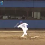 ホームランを打つ大下さんのフォームが豪快すぎる