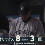 巨人、天敵オリックスに6連敗 戸郷5回5失点の背信投球で逆転負け 勝率5割に逆戻り