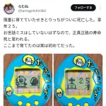 X民「たまごっちを大事に育てて25年、とうとう死にました」→24万いいね