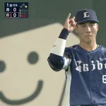 長谷川信哉、ドンピシャ好送球！ 丸のタッチアップを刺す