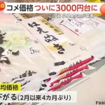 【朗報】お米　ついに3000円台に下落
