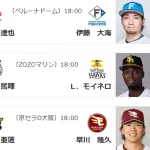 6/27(金)予告先発　種市篤暉×モイネロ