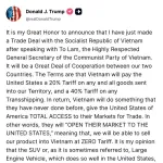【悲報】ベトナムさん、トランプに超絶不平等条約を結ばされてしまう