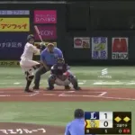 牧原大成のタイムリーヒットですぐさま同点！！