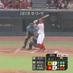 【広島対阪神14回戦】広島、2回裏2アウト二塁から菊池のタイムリーツーベースで同点に追いつく!!!!!