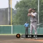 田中将大さん、2軍戦に登板中！