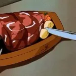 （ヽ´ん`）「ほいよ、ステーキ完成だわ」