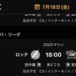 今日のプロ野球の試合がこちらｗｗｗ