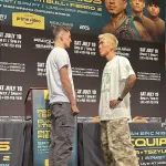 亀田京之介 (中卒) vs. アラン・ピカソ (医学生)、お互いに睨み合う！