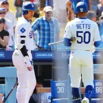 大谷翔平さん、ベンチに引き上げる前にベッツを待ち慰める