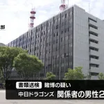 オンラインカジノ 賭博疑い「違法であることは知っていた」 中日ドラゴンズ関係者2人書類送検・愛知県警