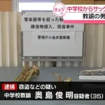 中学教師（35）が勤務する学校からピッコロなど（36万円相当）を盗み中古店に売却し逮捕