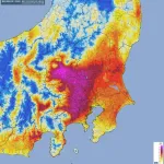 【画像】気温ヒートマップ、見たことない色になる😰