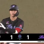 西川史礁、同点タイムリーきたぁぁぁ！！ロッテ試合を振り出しに戻す！！