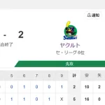 【試合結果】ヤクルト2-5阪神　奥川3回4失点　北村2号ソロ