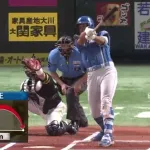 【日本ハム】万波中正、逆方向に運ぶ先制18号ソロホームラン
