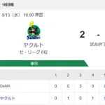 【試合結果】ヤクルト2-10ベイスターズ　北村山田にHR　アビラ小澤阪口が3失点