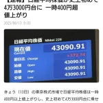 【朗報】日経平均株価、爆上がり