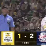 今日も近藤健介がタイムリー！まずは1点を返す
