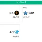 8/19セ順位　阪M21=13G=巨=-de===広==中====ヤ