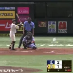 牧原大成がキービジュアルへ猛アピール！！同点ソロホームラン