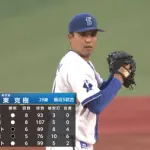 DeNA東克樹　5回 92球 8安打 3失点 2打点でリーグ単独トップ12勝目！！