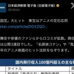 オールドメディア「国内興行収入100億円超えの主な映画！！！！！！」