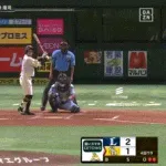 【ソフトバンク対西武22回戦】ソフトバンク・牧原大成、西武・松本から第２号同点ソロホームラン！！！！！！！！！！！！！！！！