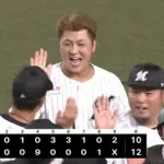 8月21日　ロッテ１２－１０楽天　山口の３連発など打線が二桁得点と大爆発！先発吉川がプロ初勝利でチームは連勝！