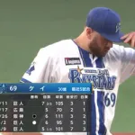 DeNAケイvs阪神戦 6試合登板 2敗0勝 0.68